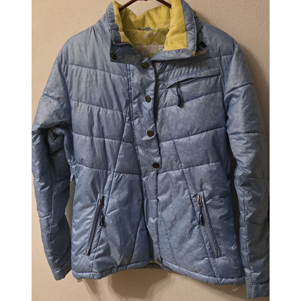 MORROW SNOWBOARDING BLUE ICE JACKET HOODED WOMEN'S SIZE M HOT 500mm
